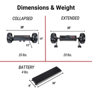 V2Pro Dimensions and Weight Electric golf caddy